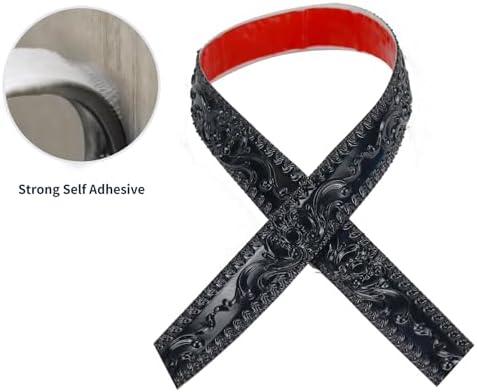 Flexible Molding Trim Wall Trim, 16.4 Feet Self Adhesive Peel and Stick Molding Ceiling Molding, Cabinet Border, Mirror Frame Trim Wall Trim for Home Decor Wall Molding & Trim (Black) - Image 4