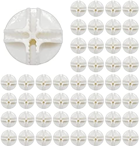 Wire Cube Plastic Connector 50Pcs Wire Grid Cube Organizer Connector for Modular Closet Storage Organizer and Wire Shelving (White) by Dailydanny