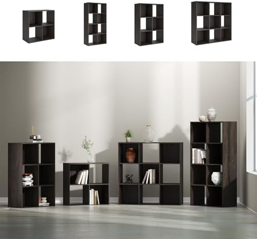 Signature Design by Ashley Piperton 4 Cube Storage Organizer or Bookcase, Charcoal - Image 6