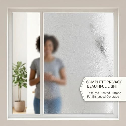 Crystal Etched Window Film Privacy Static Cling No Glue Anti UV 35x78.7in - Image 2