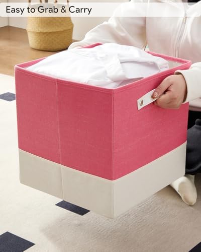 Cube Storage Bins | 9.5"x9.5"x9.8", Macaron & White, 6 Pack - Image 6