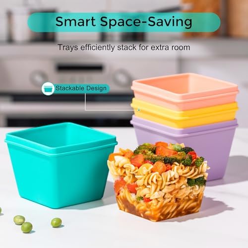 Gemice 1-Cup Silicone Freezer Molds with Lids, Individual 4-Pack - Image 2