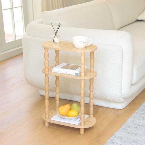 MaxSmeo Narrow End Table, Small Narrow 3-Tier Side Table for Small Spaces - Image 2