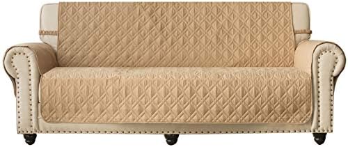 Ameritex Couch Sofa Slipcover 100% Waterproof Nonslip Quilted Furniture Protector Slipcover for Dogs, Children, Pets Sofa Slipcover Machine Washable (Sand, 68") by Ameritex