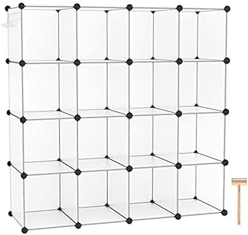 C&AHOME 16 Cube Storage Organizer Cube Shelves Units Storage Cubes, White by CAHOME