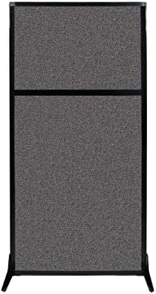Versare Workstation Partition | Portable Wall Divider | Modern Office Cubicle | Free Standing Privacy Screen | Flexible Work Space | 33" x 70" Charcoal Gray Fabric Panels by VERSARE