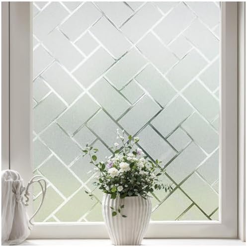 Coavas Frosted Window Privacy Film Day & Night Static Cling 17.5"x78.7" by Coavas