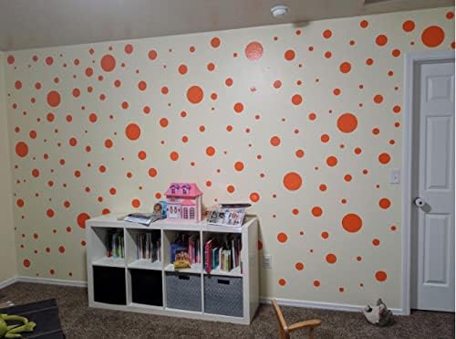 Polka Dot Wall Stickers, Wall Decor Dots for Bedroom Kids Room Birthday Gift (Orange) - Image 3