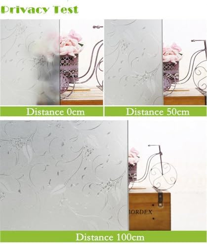 Niviy Static Cling Non-Adhesive Window Film Frosted Glass Film Bathroom Door Glass Decoration Window Film Privacy Covering (17.5"x 236") - Image 6