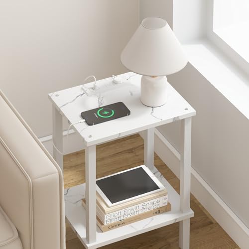 TUTOTAK End Table with Charging Station, Side Table Set of 2, Nightstand - Image 6