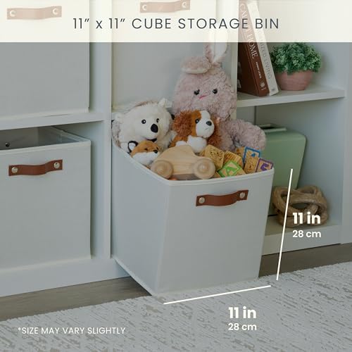 OrganiHaus 11x11 Cube Storage Bins, Set of 4 - Fabric Storage Cubes - Image 2