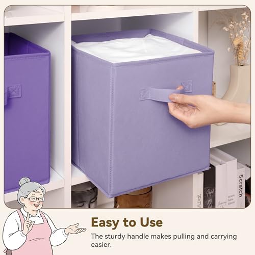 GRANNY SAYS 11x11 Cube Storage, 8-Pack Fabric Storage Bins, Purple Gradient - Image 5