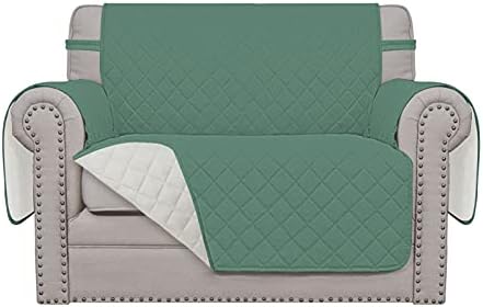 Easy-Going Oversized Chair Sofa Slipcover Reversible Sofa Cover Water Resistant Couch Cover Furniture Protector Cover with Elastic Straps for Pets Dog (Oversized Chair, Cyan/Ivory) by Easy-Going