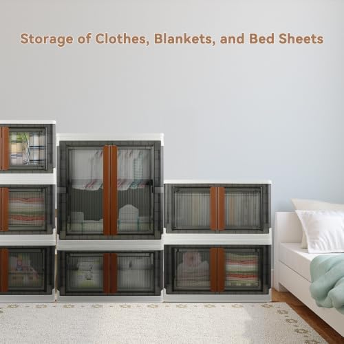 Wardrobe, Closet, Collapsible Storage Cabinet, Useful Box with Large Capacity, 37.5 Gal (142 L), Stackable on Box (19 Gal), Easy Storage of Clothes, Installation Free - Image 4