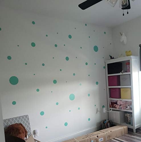 Polka Dot Wall Stickers, Wall Decor Stickers, Wall Dots, Vinyl Circle Room Dot Decals (Mint) - Image 2