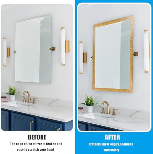 YESUS Dark Grey Wood Grain 3D 10M Wallpaper Frame Removable PVC Waterproof Peel and Stick Wallpaper,Bathroom Frame Sticker Wall Decor (Yellow, 2" x 393") - Image 4