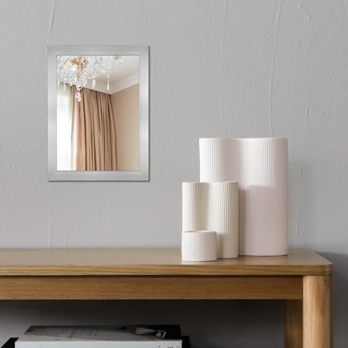 Ruomeng Wall Mirror Rectangle Decorative Mirror 12x16 Inch, Nickel - Image 6