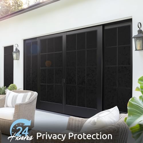 rabbitgoo Rainbow Window Privacy Film, Stained Cling, Black, 29.5" x 118.1" - Image 4