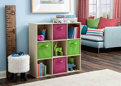 ClosetMaid Cubeicals 9 Cube Storage Shelf Organizer Bookshelf, Square Shape, Easy Assembly - Birch Wood Finish - Image 2