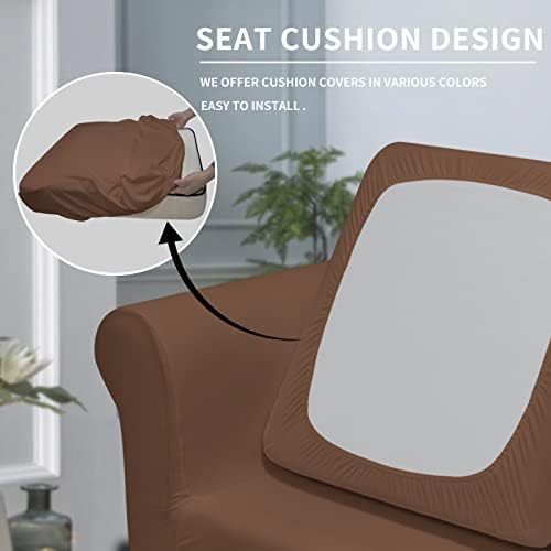 Easy-Going 2 Pieces Stretch Sofa Slipcover for Armchair Washable - Image 3