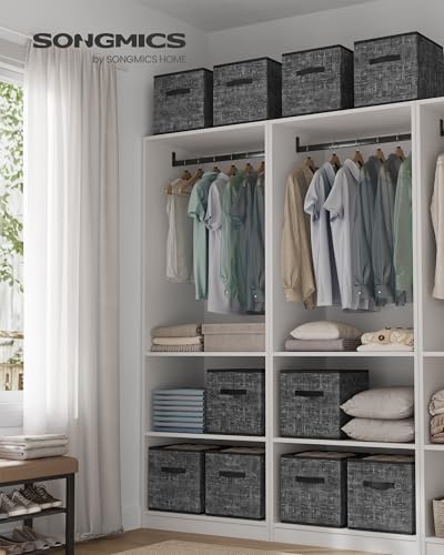SONGMICS Storage Cubes, Set of 10, 13-Inch Foldable Closet Organizers - Image 2