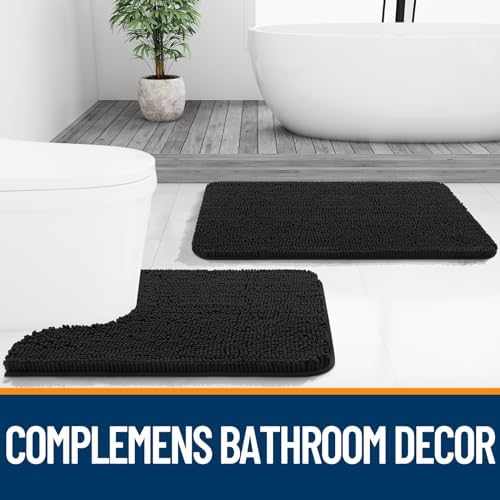 OLANLY Bathroom Rugs 32x20, Extra Soft Absorbent Chenille Bath Rugs - Image 7