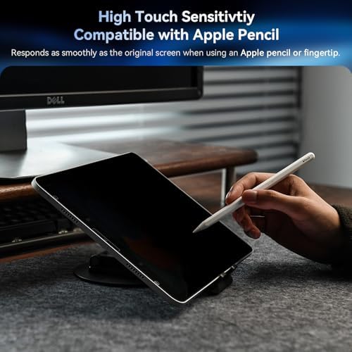 Privacy Screen Protector Compatible with iPad 10th 2022 10.9" & iPad 11th A16 2025 11", Anti Glare Blue Light Spy Filter Private, High Sensitive Bubble-Free Easy Install Black Security Screen Shield - Image 5