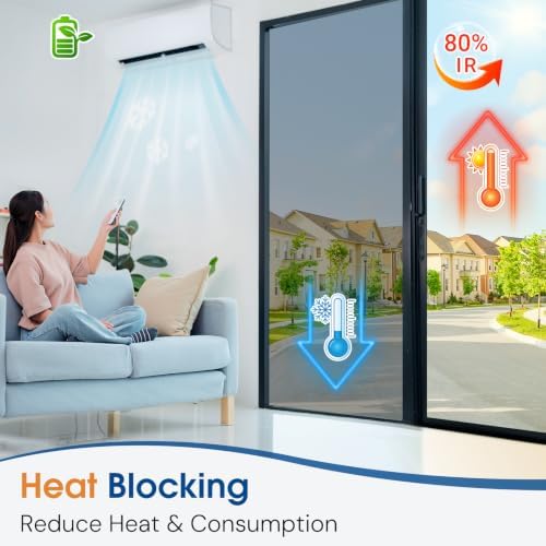 Homein Window Tint for Home with Tools, One Way Window Film, Silver - Image 4