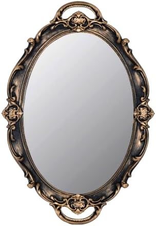 Eaoundm 14.5 x 10 inchs Smallest Vintage Hanging Mirror Brown by Eaoundm