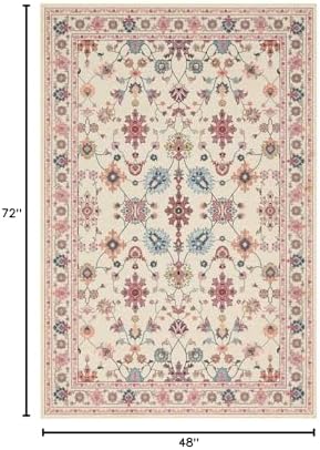 Rugxara Pink 4x6 Area Rugs for Bedroom & Living Room - Image 2