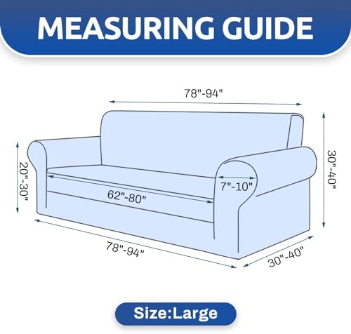 KEKUOU Stretch Couch Covers for Sofa, 3 Cushion Couch Slipcover,Camel - Image 4