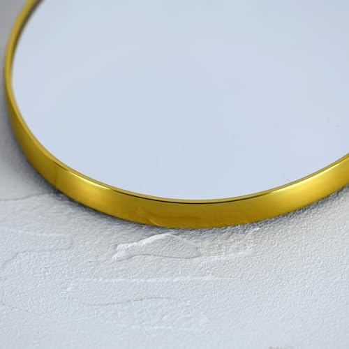 Funly mee Arched Wall Mirror, 7.9 x 11.8 inches, Wall-Mounted Plastic Mirror, for Bathroom and Vanity (Gold, 7.9 x11.8) - Image 6