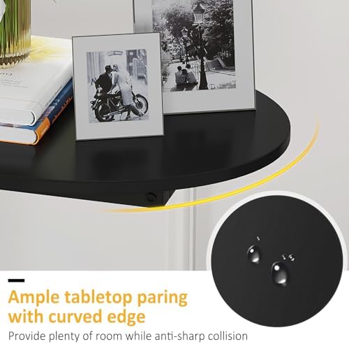 Hosfais Small Side Table End Table, C-Shaped Couch Tables - Image 6