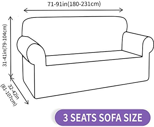 ZNSAYOTX Couch Covers for 3 Cushion Couch High Stretchy Spandex Pet Friendly Sofa Slipcover 1 Piece Non Slip Couch Covers Large Furniture Protector (Dark Grey, Sofa) - Image 6