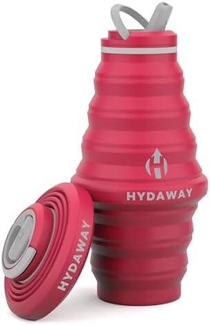 HYDAWAY 25oz Collapsible Water Bottle, Packable Leakproof for Travel by HYDAWAY