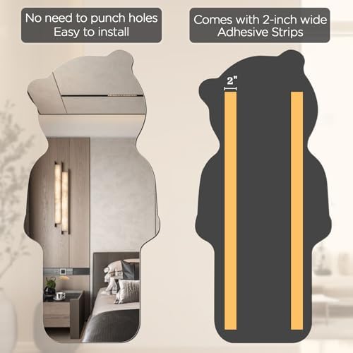 iCAGY Acrylic Full Body Self-Adhesive Shatterproof Mirror - Image 2
