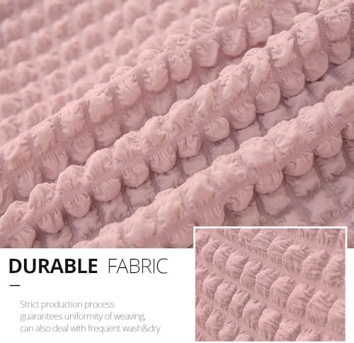NICEEC Sofa Covers Pink Couch Cover Stretch Sofa Slipcovers with Skirt - Image 5