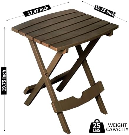Adams Quik-Fold® Side Table - Earth Brown - Image 3