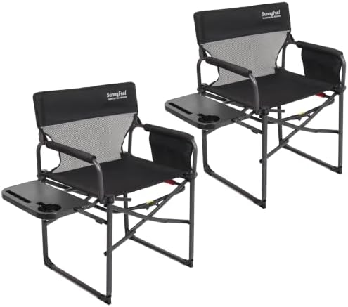 SUNNYFEEL Camping Director Chair with Side Table by SunnyFeelCamping