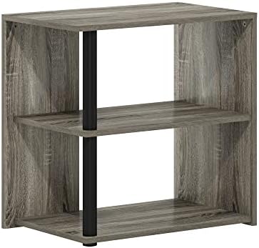 Furinno Romain Side Table, 2-Tier End Table with Open Shelf, Night Stand, Bedside Table, for Living Room, Bedroom, French Oak - Image 5