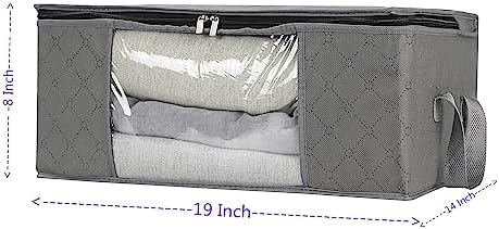 Storage Clothes Bins Closet Bags: Containers Organizer Bag Boxes Clothing Bin Box Container Organization for Organizing Blanket Cloth Pillow Sheet Sweater and Storage Totes Organizers With Lids - Image 3