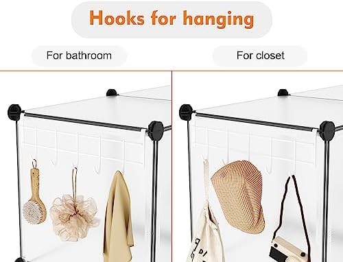 Closet Organizers and Storage, 12 Cube Storage Organizer, Transparent - Image 5