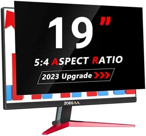 ZOEGAA 19 Inch 5:4 Computer Privacy Screen for Monitor, 19 inch Removable Anti Blue Light Glare Eye Protection Shield, Black Blackout Anti Spy Desktop Security Private Filter by ZOEGAA