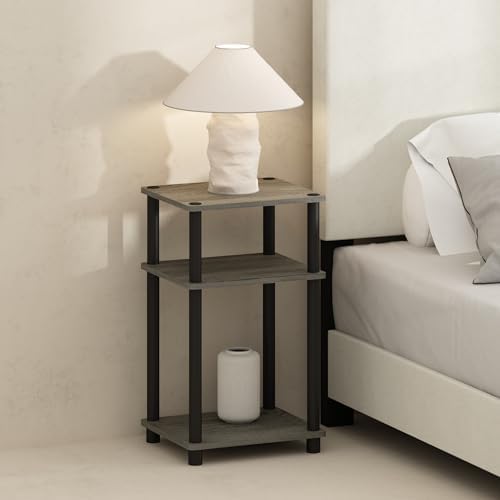 Furinno JUST Set of 2 Toolless 3-Tier Night Stand, French Oak - Image 4