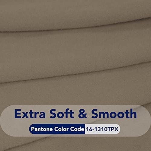 PureFit Stretch Couch Covers for Sofa 4 Seater Slipcovers Natural - Image 5