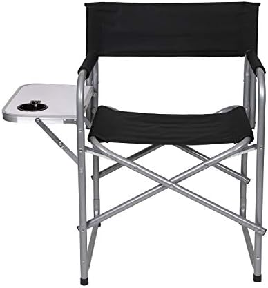 Stansport Directors Chair with Side Table, One Size, Black - Image 3