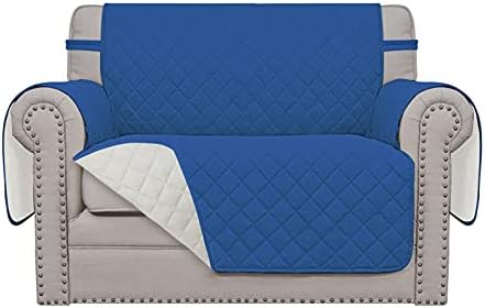 Easy-Going Reversible Couch Cover, Oversized Chair, Blue/Ivory by Easy-Going