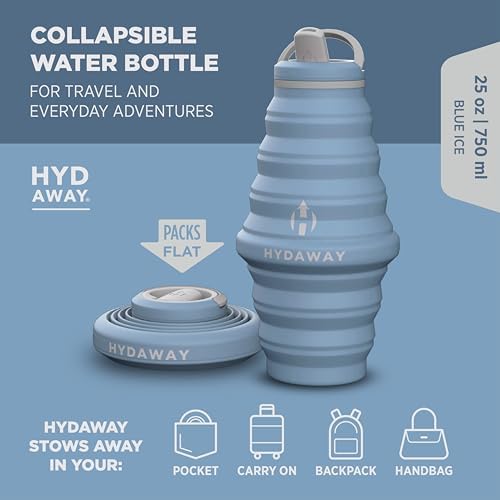 HYDAWAY 25oz Collapsible Water Bottle, Packable Leakproof for Travel - Image 2