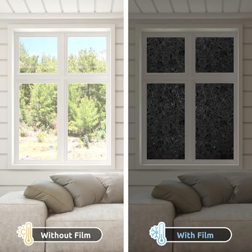 rabbitgoo Total Blackout Window Film, Black Privacy Cling, 35.4" x 118.1" - Image 6