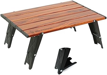 ROCK CLOUD Ultralight Folding Beach Table Adjust Height Aluminum Portable Mini Camping Table by ROCKCLOUD